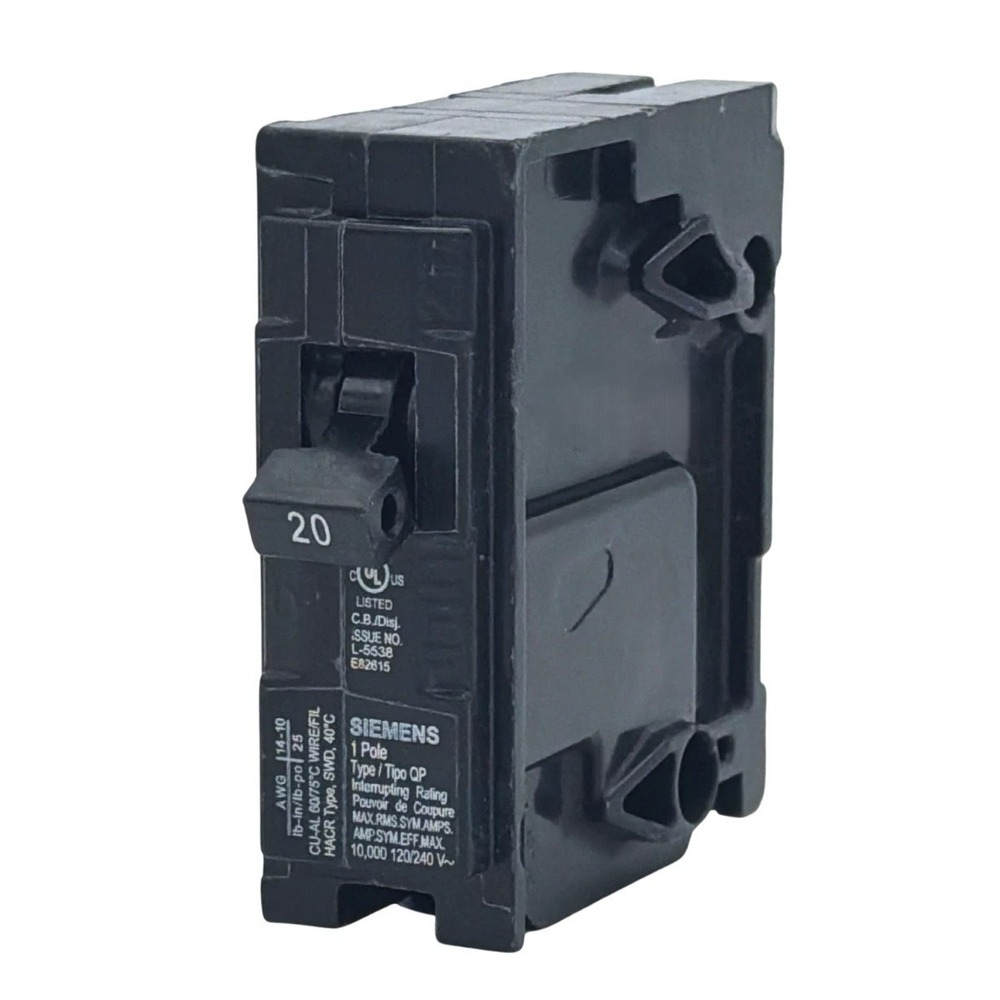 Siemens Q120 20-Amp Single Pole 120/240V Type QP Circuit Breaker